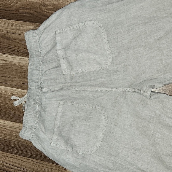 NICOLE by Nicole Miller New York Gray 100% Linen Pants Size  Small with Pockets - Picture 6 of 6
